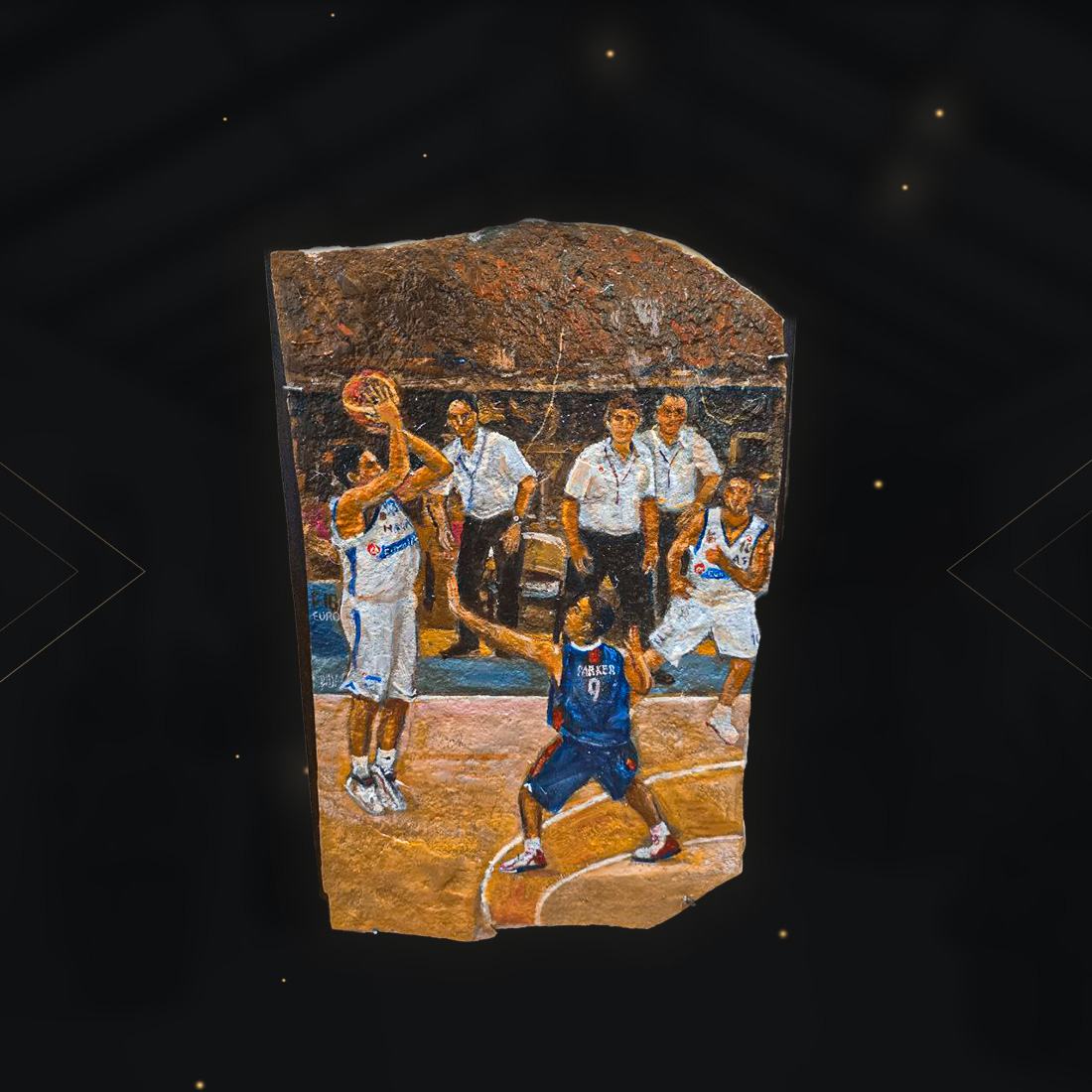 The Iconic Shot – Hand-Drawn on Stone
